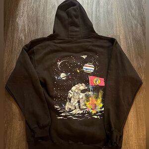 Buccees Sweatshirt Hoodie Space Men's XL Black Pullover Hoodie Astronaut
